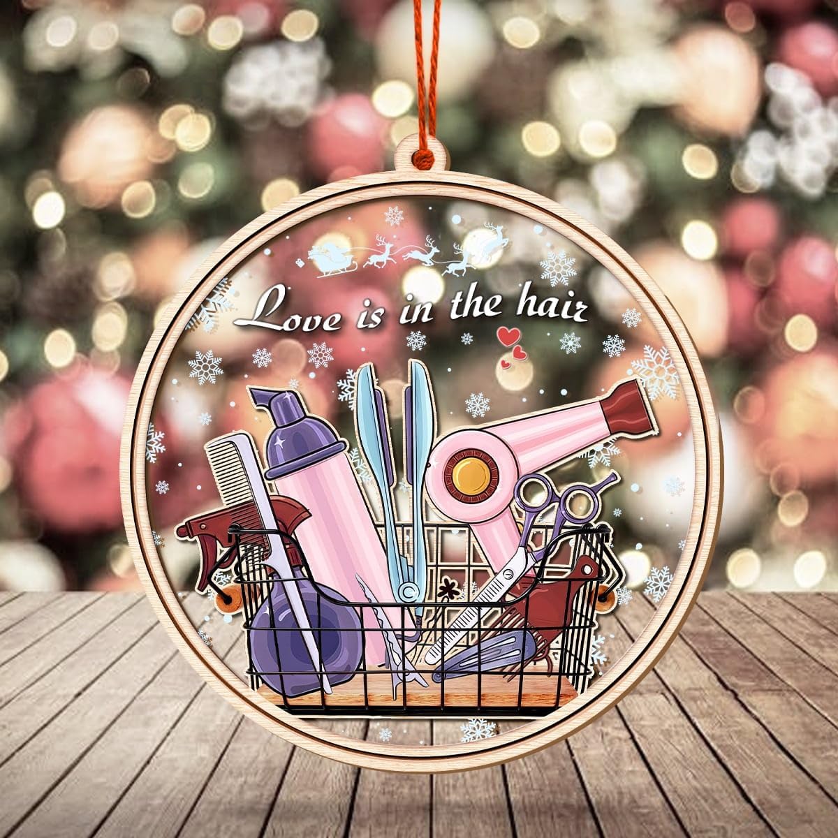 Hairstylist Christmas Ornament, Barber Christmas Ornaments for Hairstylist Hairdresser, Salon Hairdressing Keepsake, for Hair Stylists, Men, Women