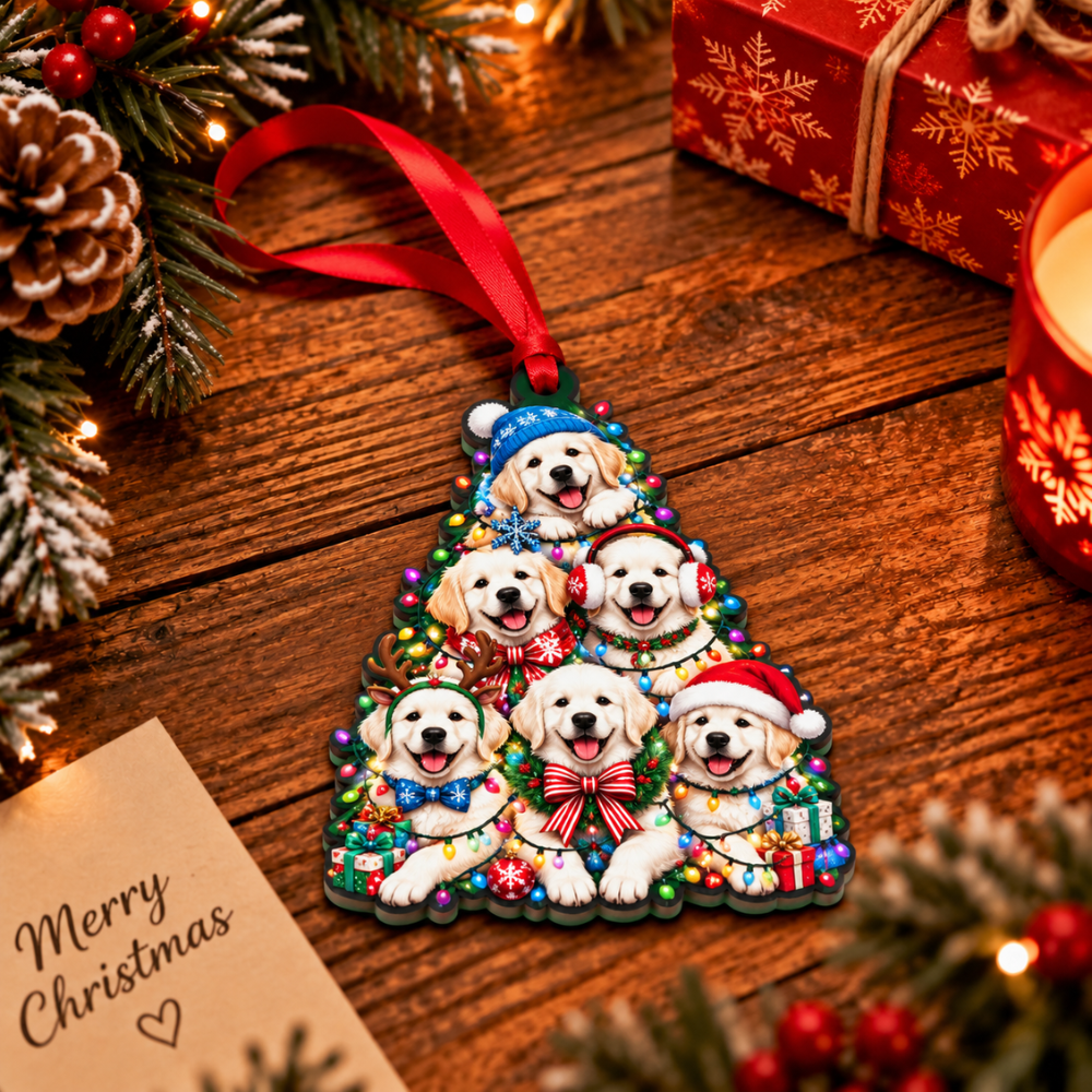 Great Pyrenees Christmas Ornament, Wood Christmas Tree Decoration, Holiday Gift for Collectors & Holiday Decor Lovers
