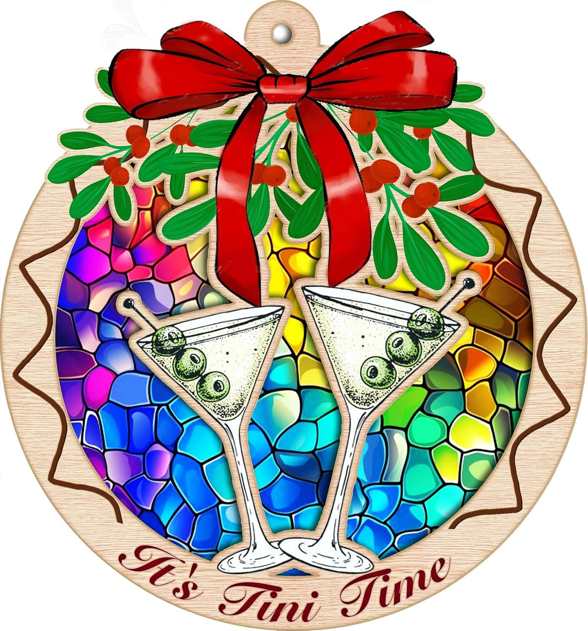 Martini Christmas Ornament, Martini Wine Cocktail Glass Christmas Ornament, Xmas Gift for Drink Connoisseurs, Ornaments for Christmas Tree Martini