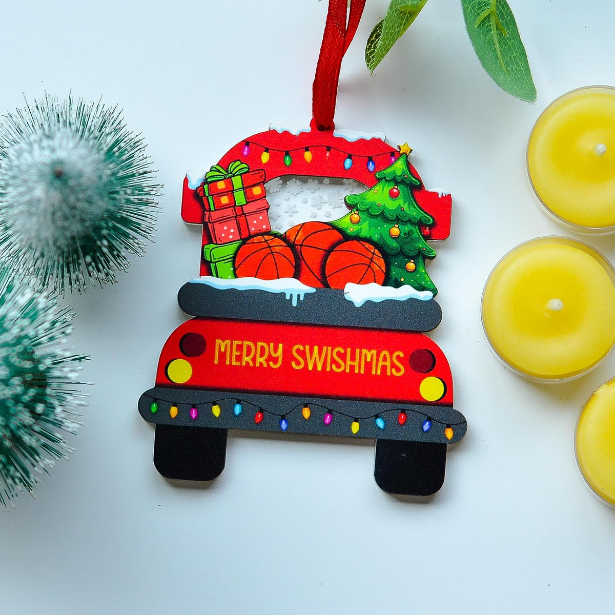 Basketball Christmas Ornament for Basketball Lover, for Basketball Fans, Players, Team, Basketball Keepsake Hanging Christmas Ornament Tree Decor