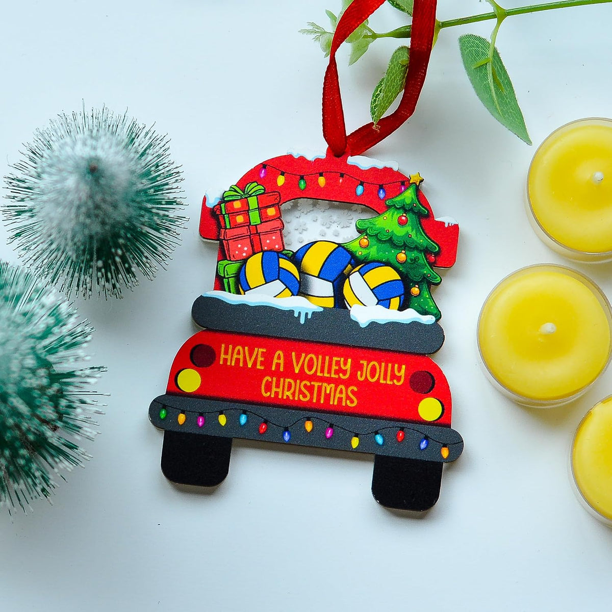 Volleyball Christmas Ornament, Gifts for Volleyball Lovers, Volleyball Players, Friends, Team Teen Girls Christmas Tree Decor, Sports Themed Christmas Ornaments
