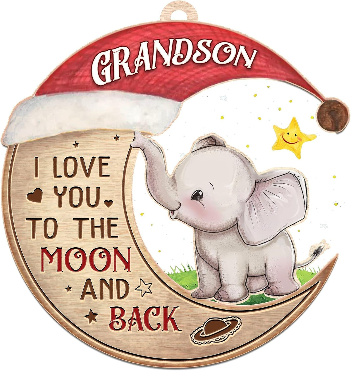 Christmas Ornament for Grandson, Grandson Ornament for Christmas Tree, for Grandson from Grandma, Grandpa, Grandparents