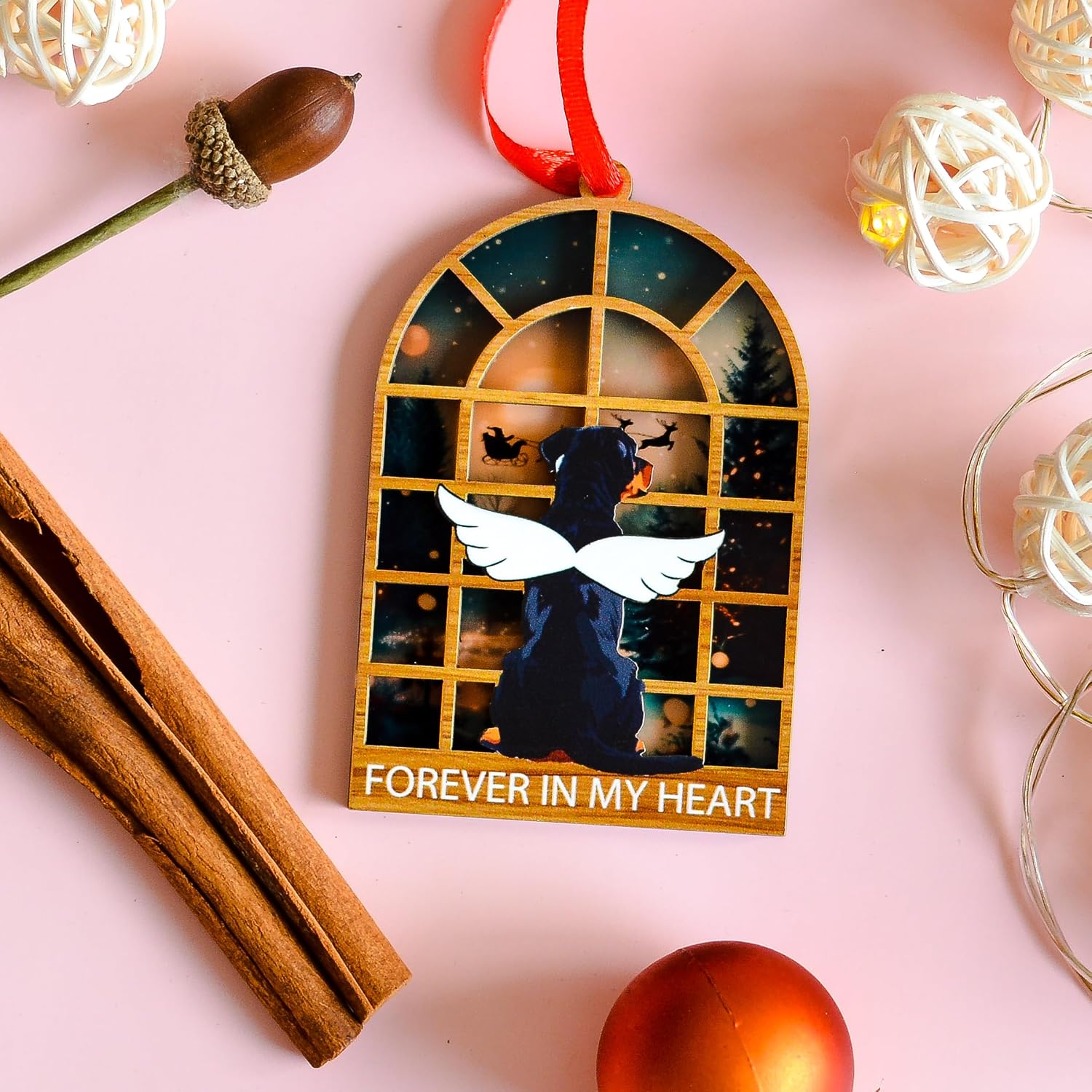 Rottweiler Christmas Ornament, for Rottweiler Owner, Rottweiler Lover, Dog Mom, Dad, Rottweiler Memorial Ornament Gift for Loss of Dog Tree Decor