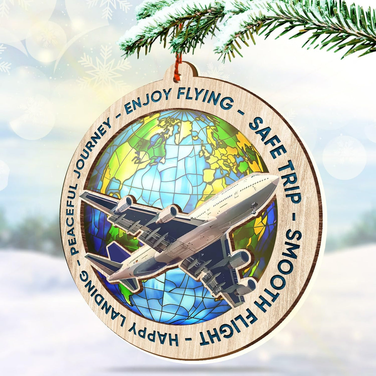 Airplane Christmas Ornaments - Plane Suncatcher - Gifts for Plane Lovers