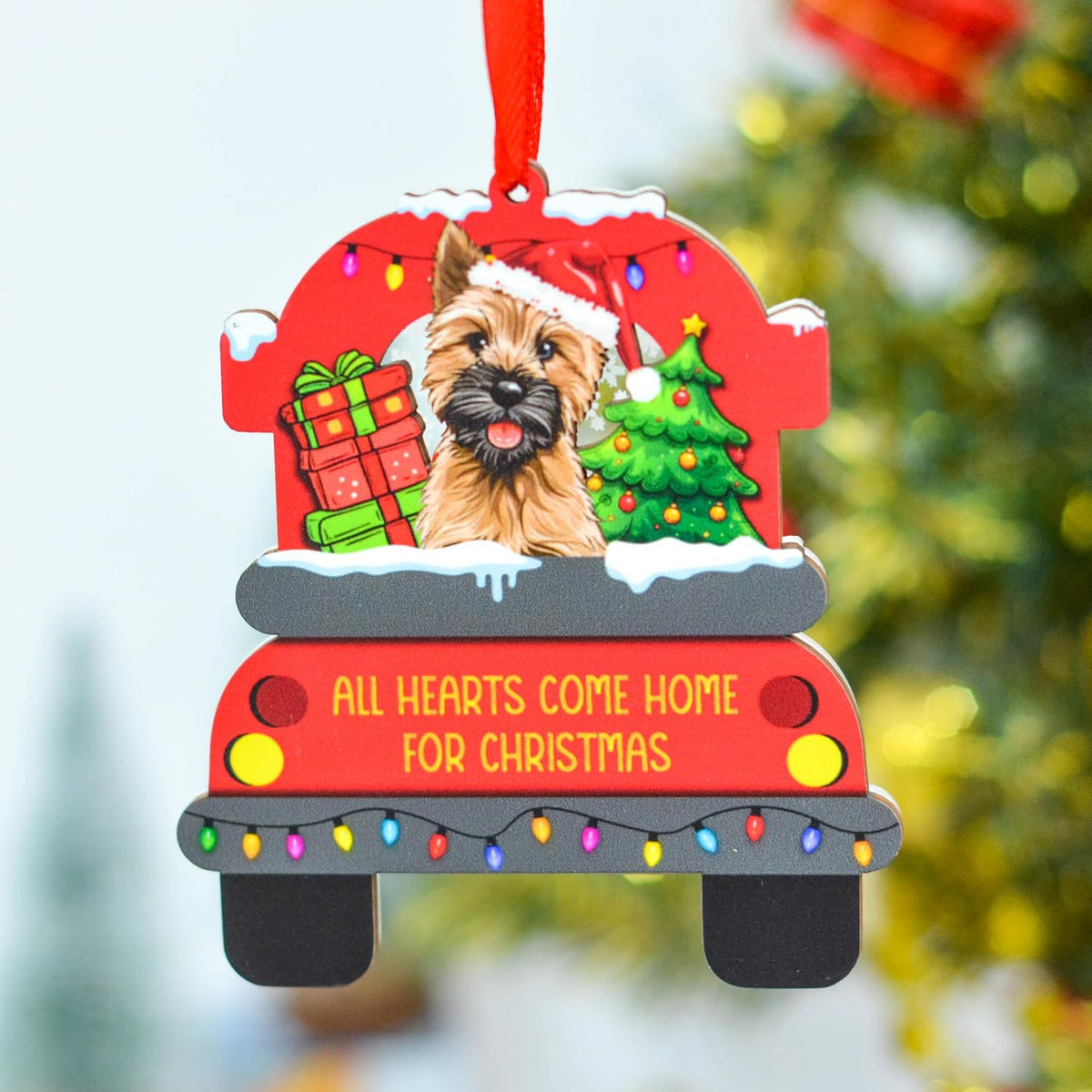 Cairn Terrier Christmas Ornament, Dog Lover Tree Decor Keepsake, Holiday Gift for Cairn Terrier Owners