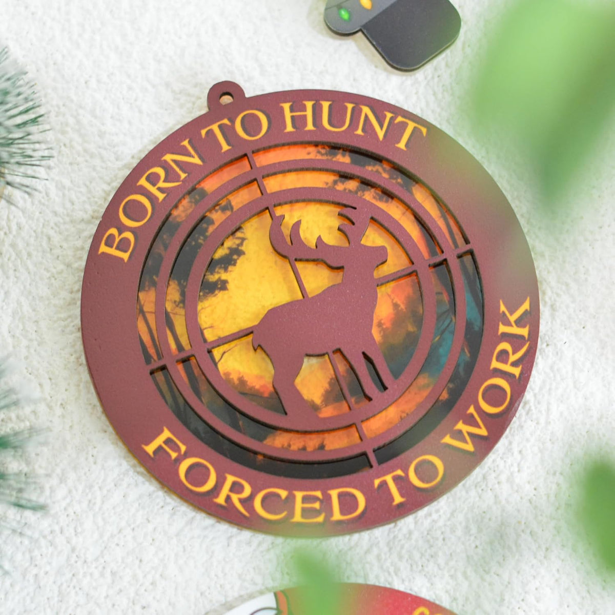 Hunting Christmas Ornament, Deer Hunting Xmas Tree Decor, for Hunters, Hunting Enthusiasts, Hunting Lovers, Him Men Her Women, Hunter Keepsake