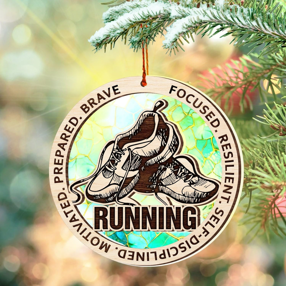 Running Ornaments - Runner Ornaments for Christmas Tree - Suncatcher Ornaments for Half Marathon Runner for Runing Lovers, Runner Women, Men - Best Gifts for Runners