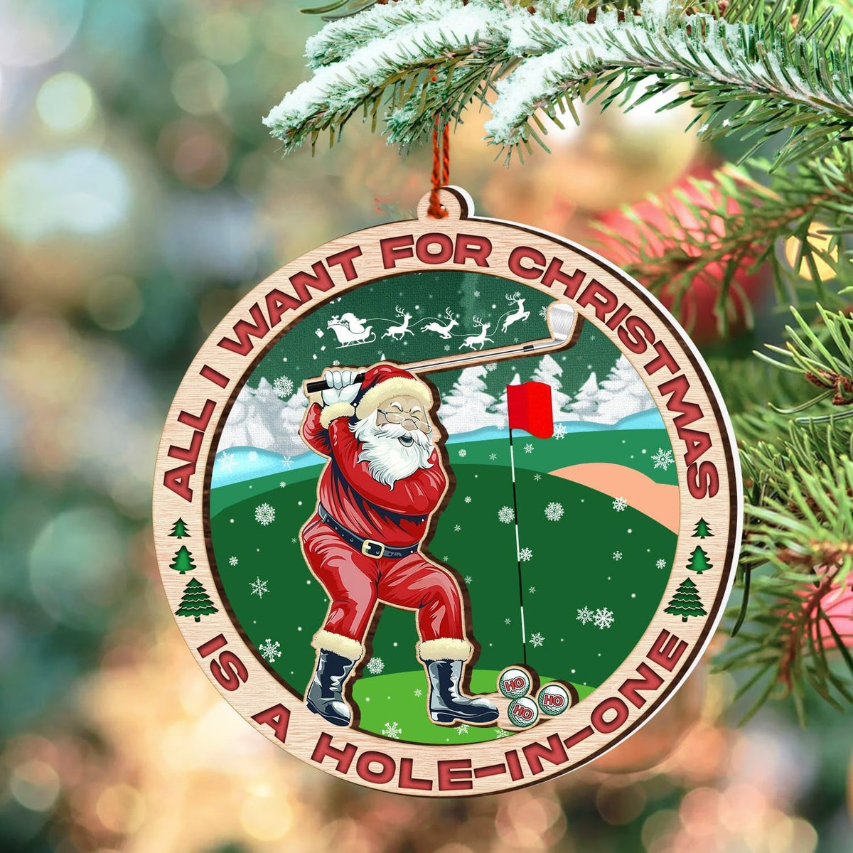 Golf Ornaments for Christmas Tree - Golfer Ornament - 2024 Golf Gifts for Women, Men & Golfers - Christmas Decorations