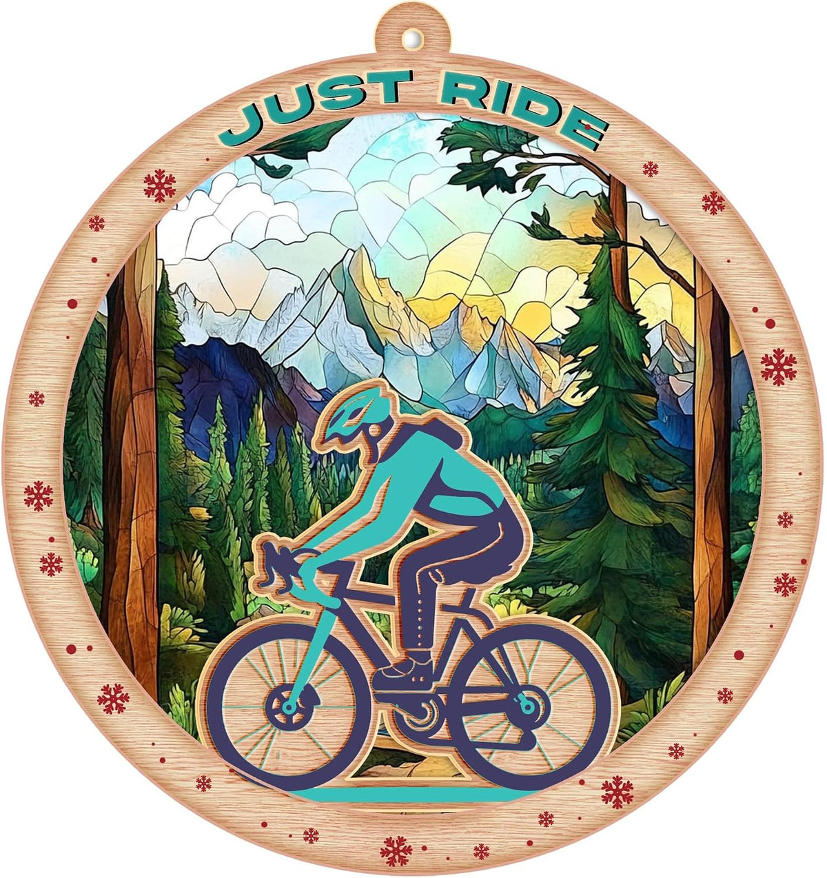 Biking Bicycle Christmas Ornament, Christmas Tree Holiday Ornament for Bike Lovers, for Cyclist, Bikers, Cycling, Racing Enthusiasts