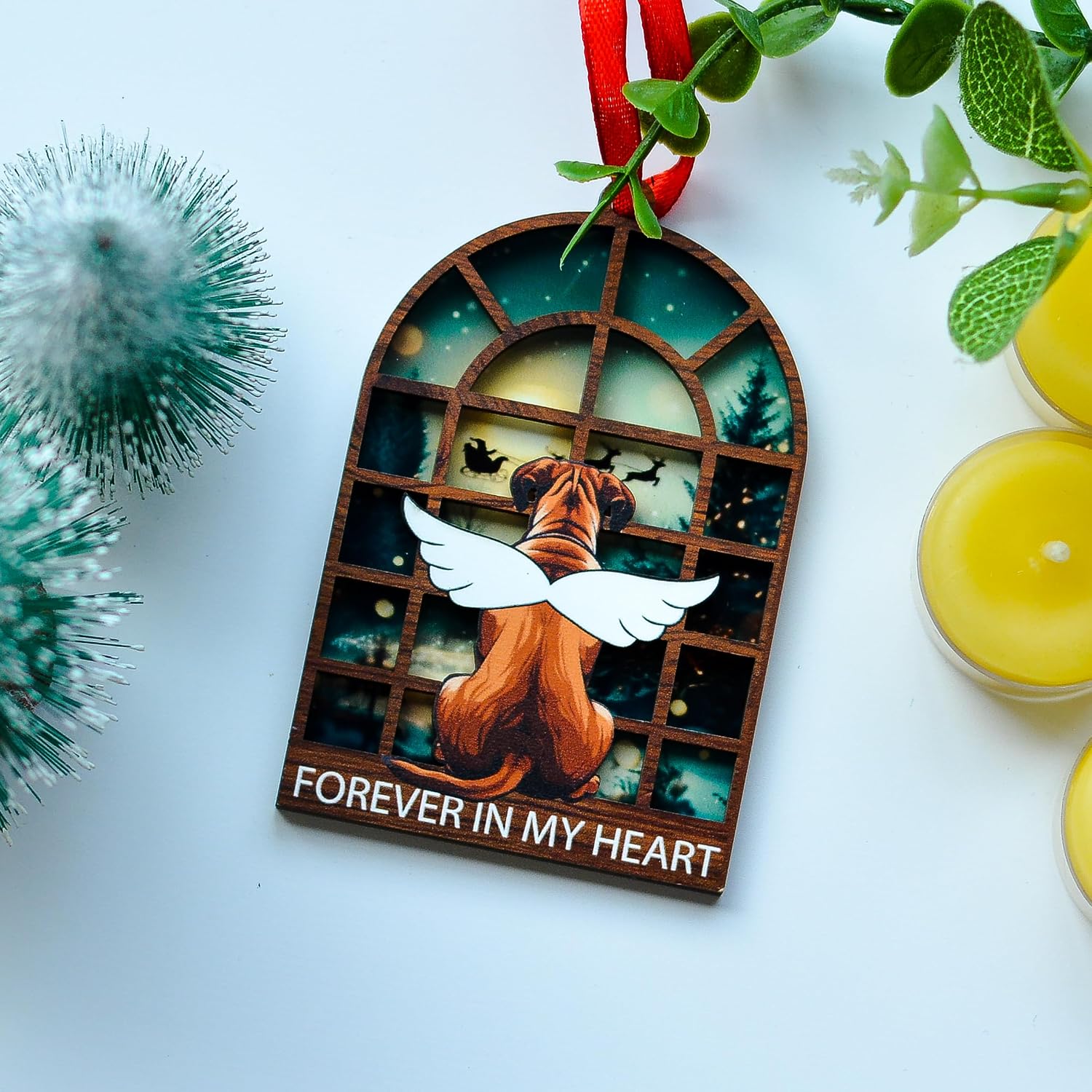 Boxer Dog Christmas Ornament, Angel Memorial Keepsake for Boxer Owners, Pet Lover Holiday Tree Decor Gift