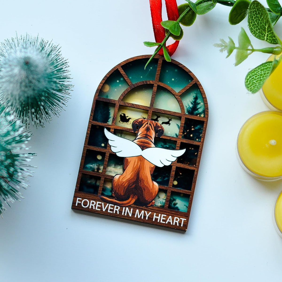 Boxer Dog Christmas Ornament, Angel Memorial Keepsake for Boxer Owners, Pet Lover Holiday Tree Decor Gift
