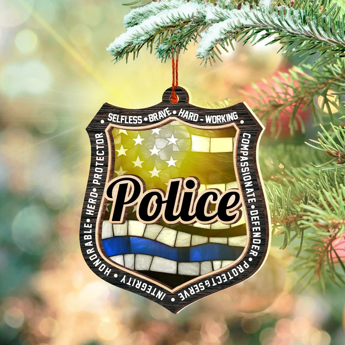 Police Ornaments - Christmas Officer Decor - 2024 Gifts for Men