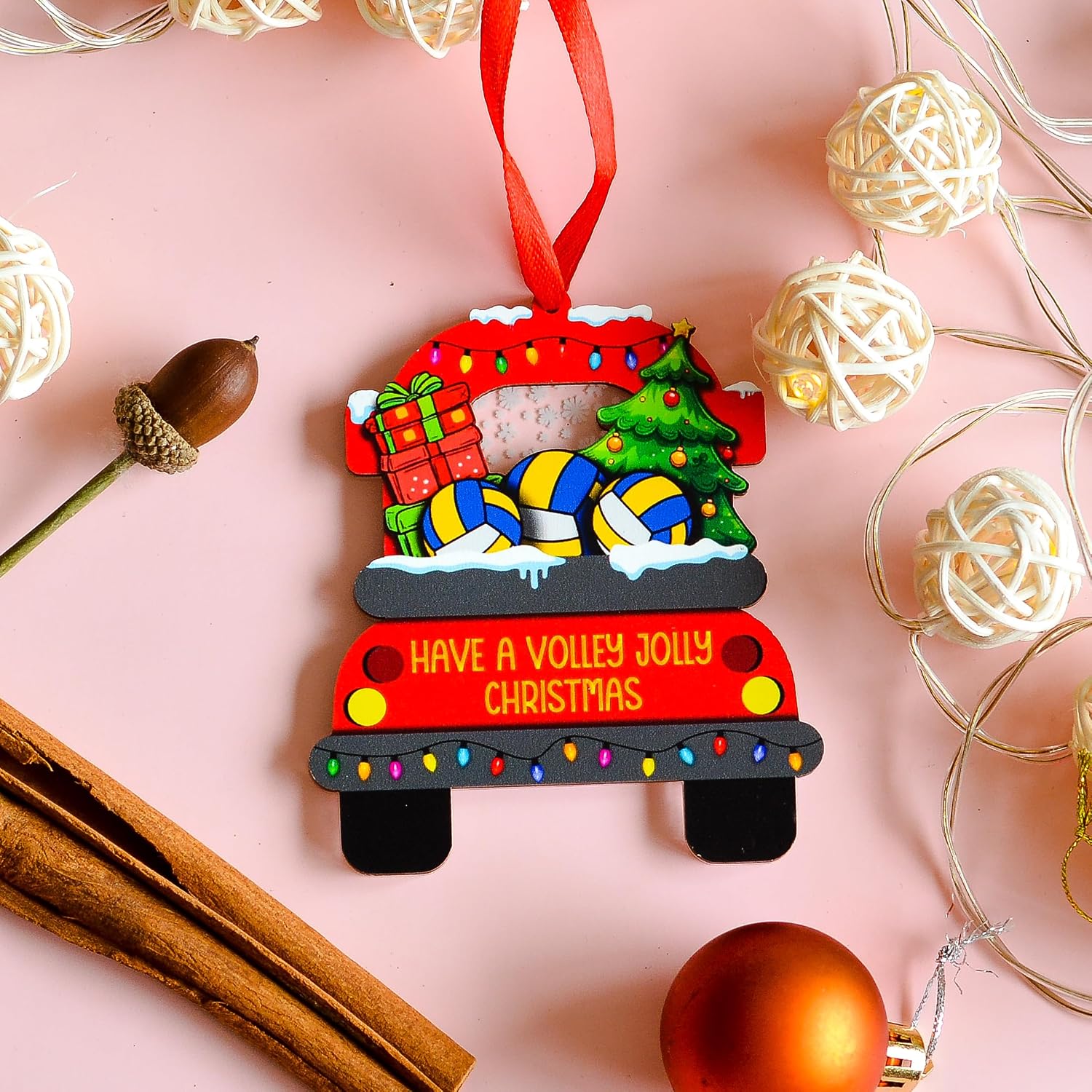Volleyball Christmas Ornament, Sports Tree Decoration, Unique Volleyball Gift for Players, Coaches, Teams, Friends and Fans