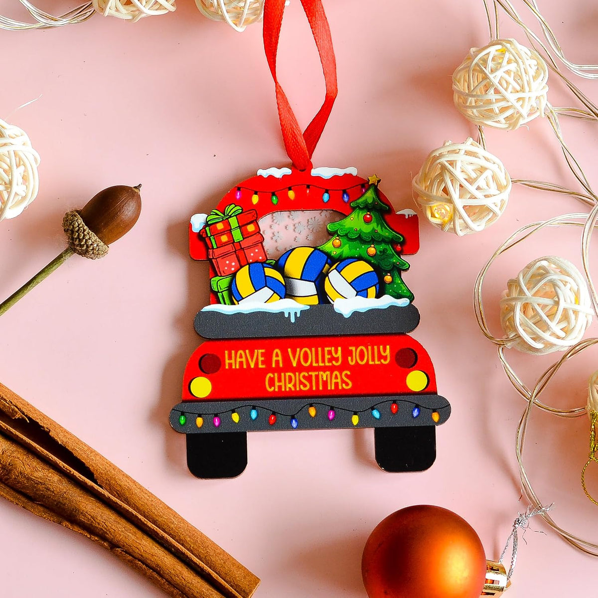 Volleyball Christmas Ornament, Gifts for Volleyball Lovers, Volleyball Players, Friends, Team Teen Girls Christmas Tree Decor, Sports Themed Christmas Ornaments