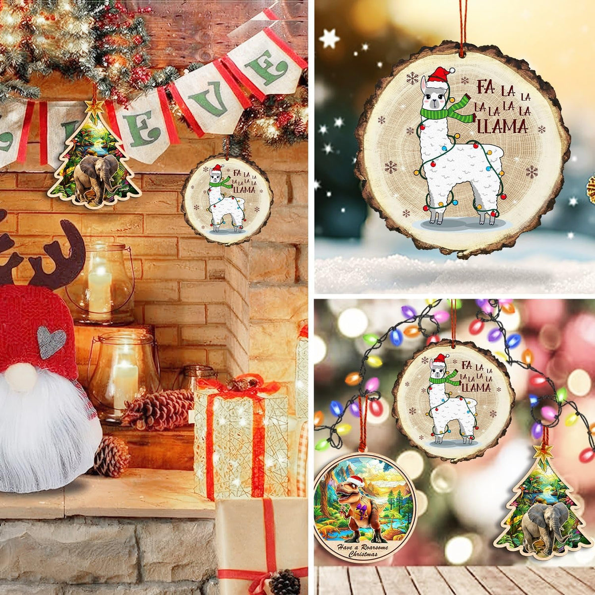 Llama Gifts for Women, Men - Llama Christmas Ornament 2025 - Christmas Tree Decorations, Decor