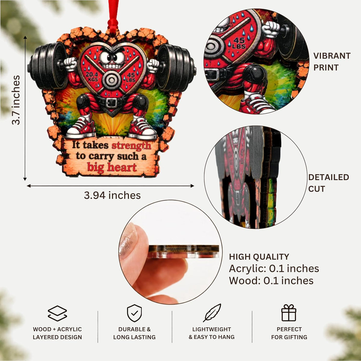 Weight Lifting Christmas Ornament 2026, Weight Lifting Ornaments for Christmas Tree, Fitness Gym Rats Gifts