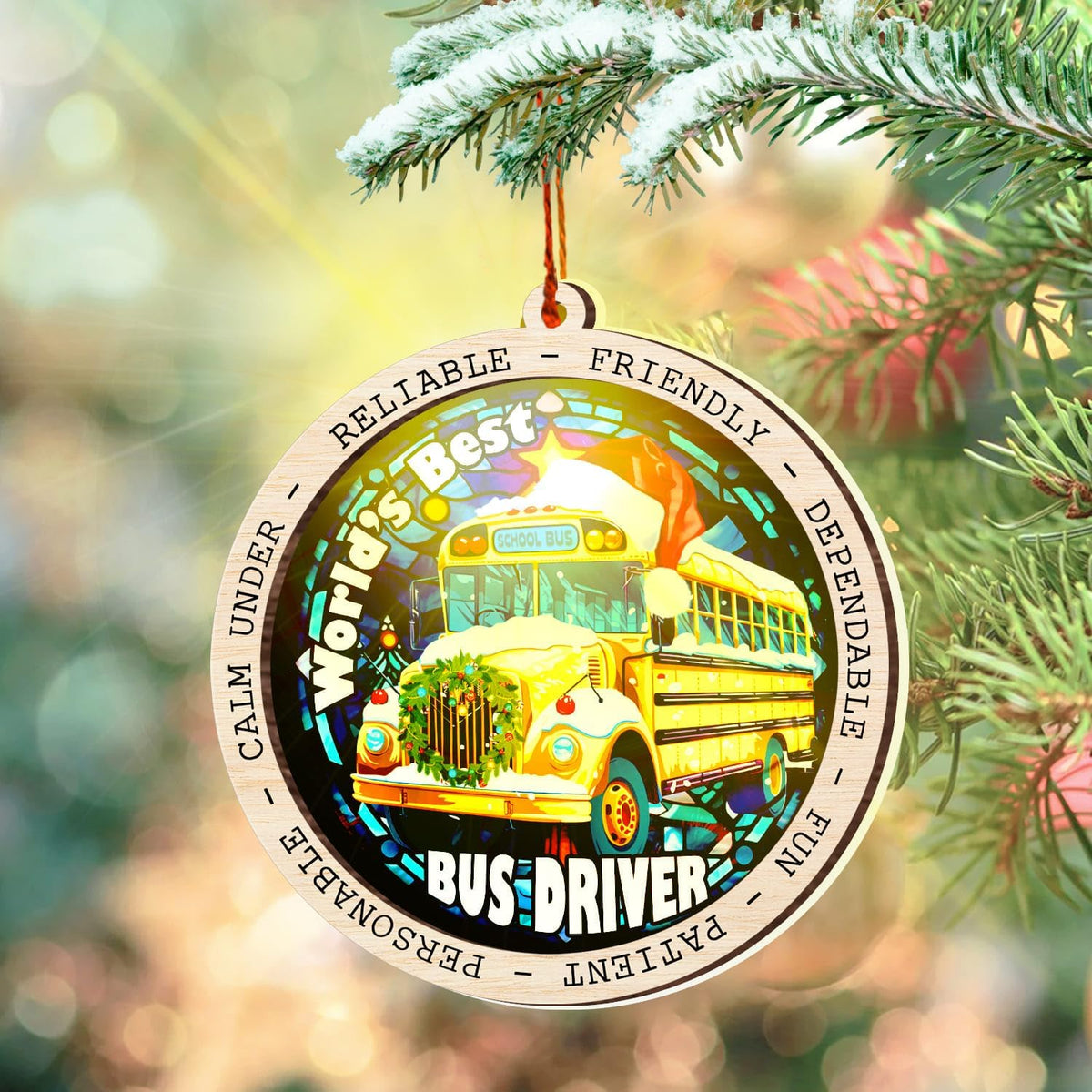Bus Driver Appreciation Gifts - School Bus Ornaments for Christmas Tree - School Bus Driver Ornament Christmas 2025 - School Bus Driver Gifts for Women, Men, Coworker, Friends