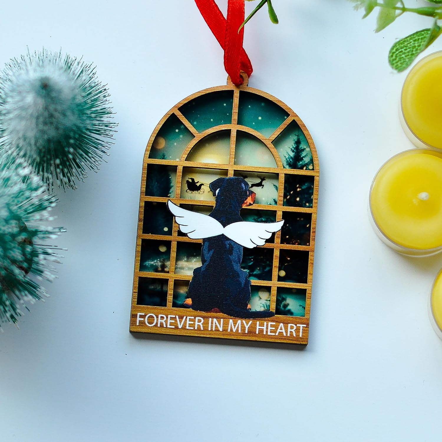 Rottweiler Christmas Ornament, for Rottweiler Owner, Rottweiler Lover, Dog Mom, Dad, Rottweiler Memorial Ornament Gift for Loss of Dog Tree Decor
