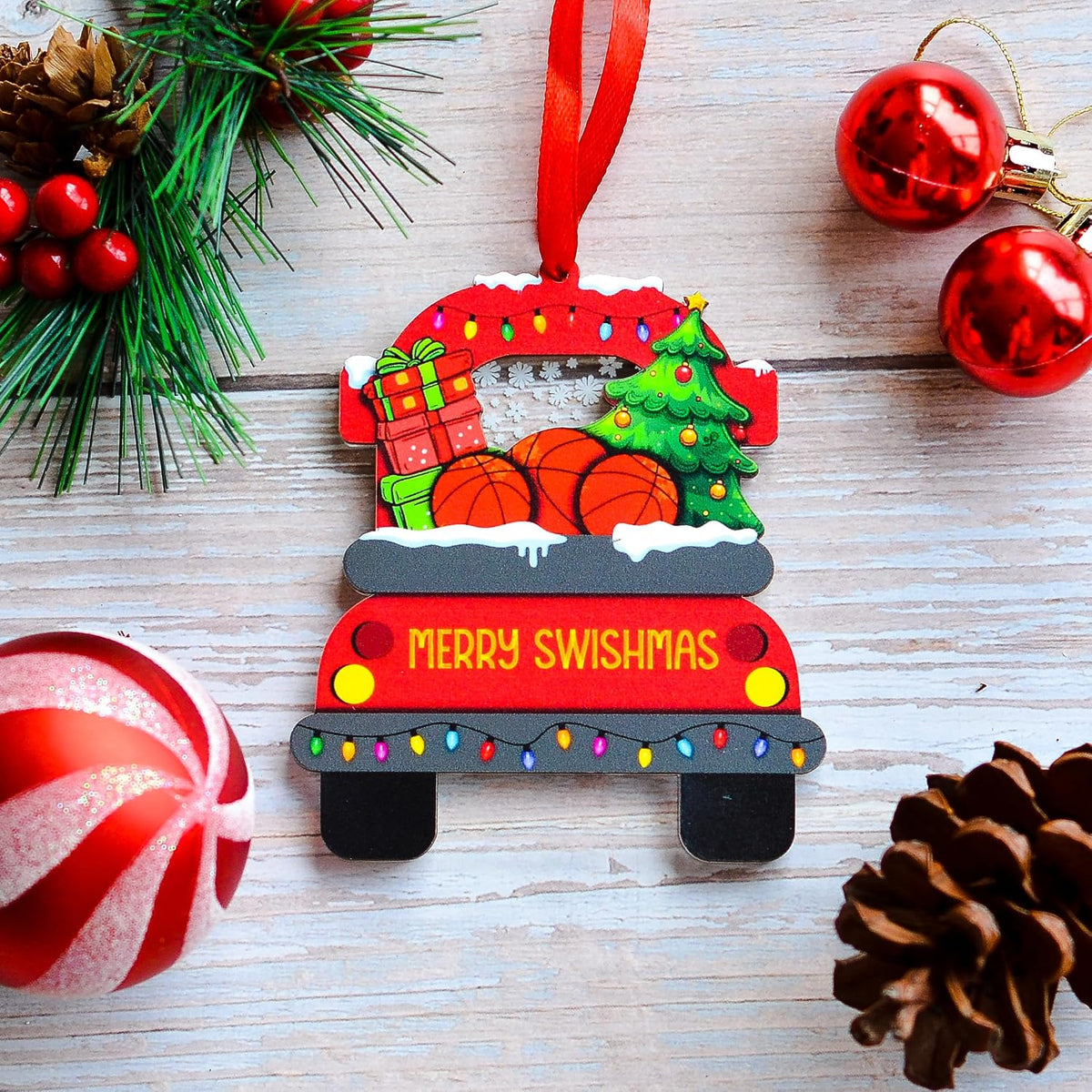 Basketball Christmas Ornament for Basketball Lover, for Basketball Fans, Players, Team, Basketball Keepsake Hanging Christmas Ornament Tree Decor