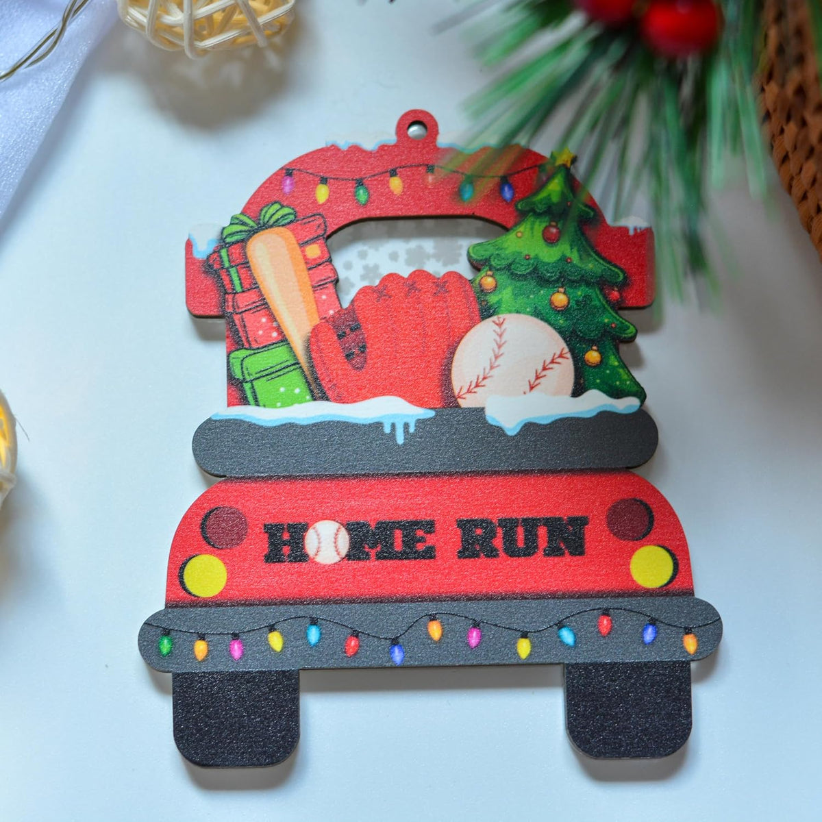 Baseball Christmas Ornament Gift for Baseball Lovers, Xmas Gifts for Coach and Baseball Players Fans, Baseball Lover Keepsake, Baseball Glove Bat and Ball