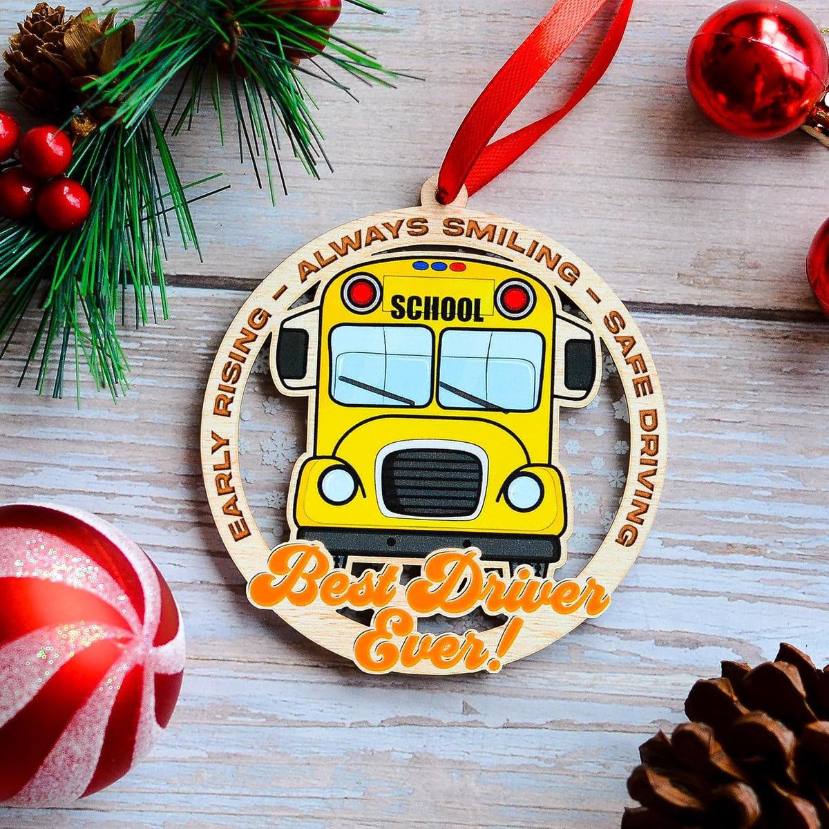 Christmas Ornament For School Bus Driver - Bus Driver Appreciation Keepsake