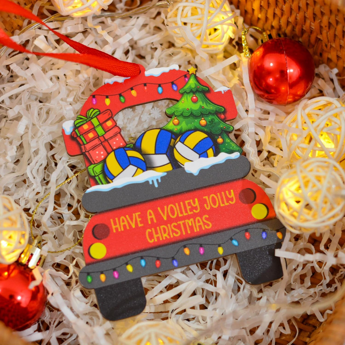 Volleyball Christmas Ornament, Gifts for Volleyball Lovers, Volleyball Players, Friends, Team Teen Girls Christmas Tree Decor, Sports Themed Christmas Ornaments