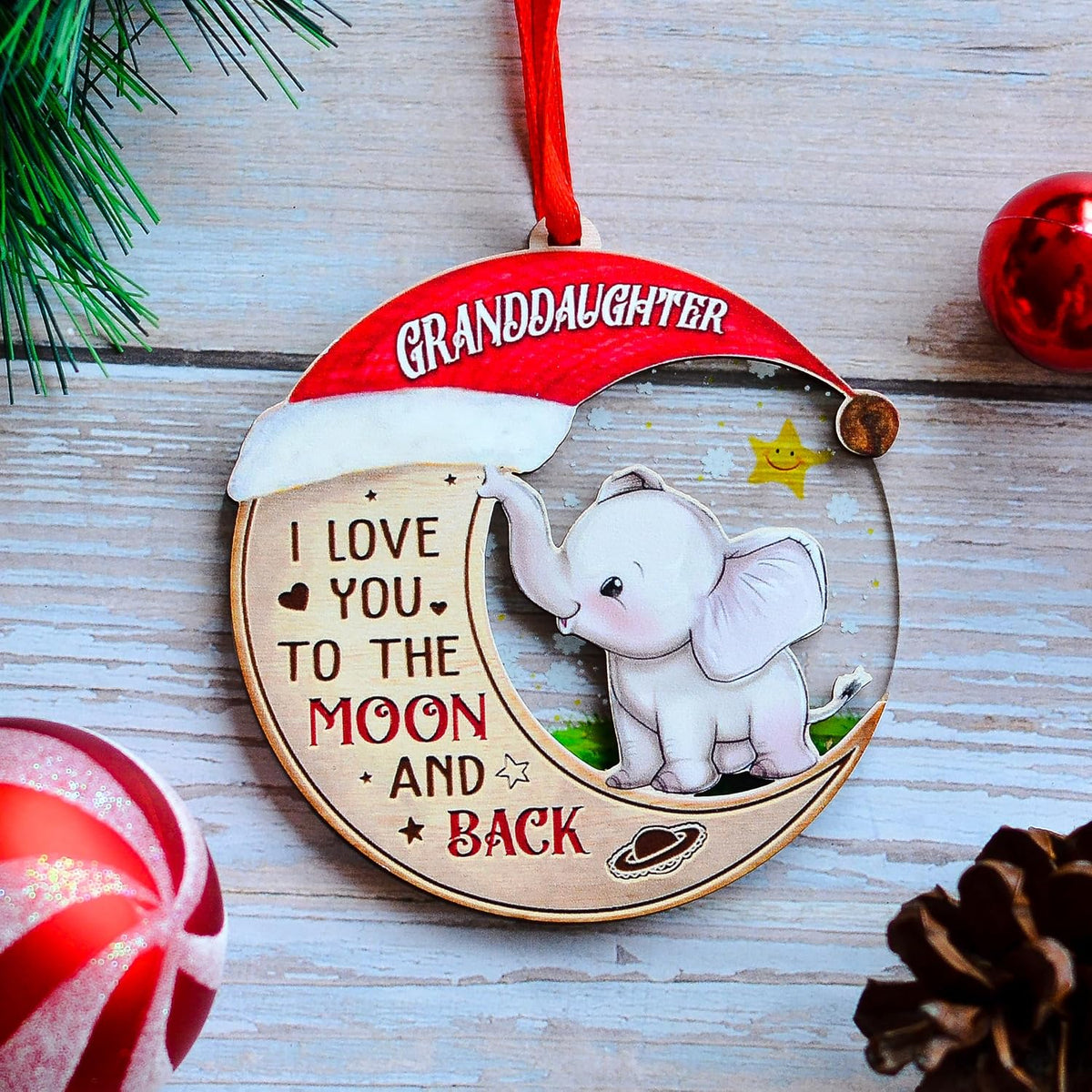 Christmas Ornament for Granddaughter, Granddaughter Ornament for Christmas Tree, Granddaughter, Xmas Gift for Granddaughter from Grandparents