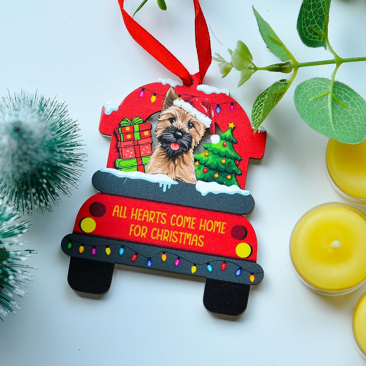 Cairn Terrier Christmas Ornament, Dog Lover Tree Decor Keepsake, Holiday Gift for Cairn Terrier Owners