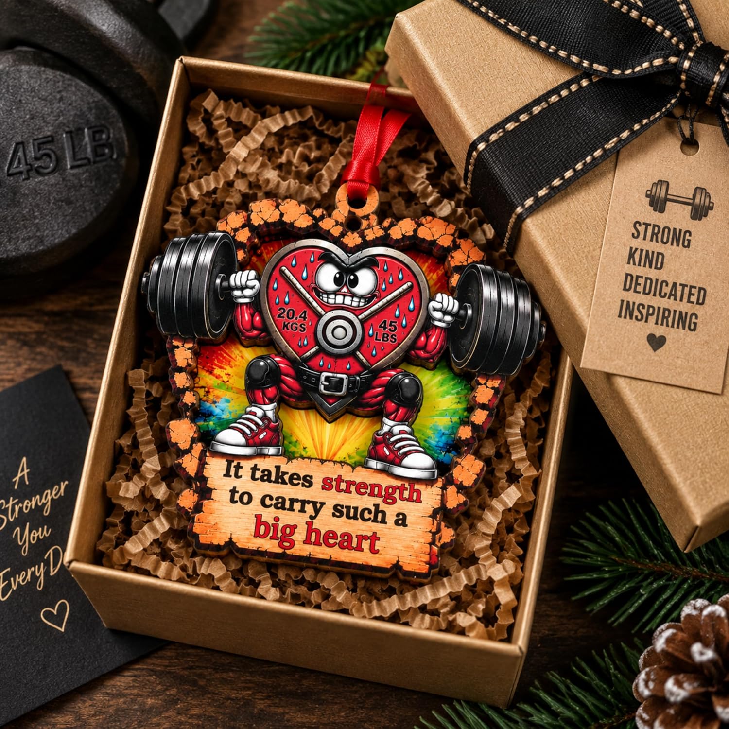 Weight Lifting Christmas Ornament 2026, Weight Lifting Ornaments for Christmas Tree, Fitness Gym Rats Gifts