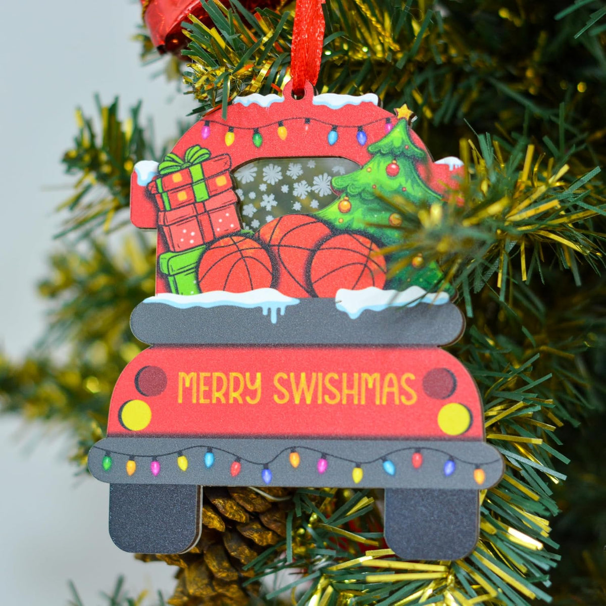 Basketball Christmas Ornament for Basketball Lover, for Basketball Fans, Players, Team, Basketball Keepsake Hanging Christmas Ornament Tree Decor