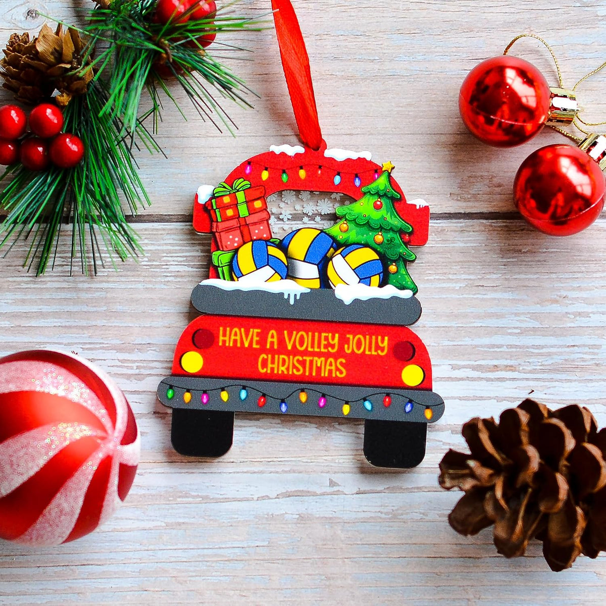 Volleyball Christmas Ornament, Gifts for Volleyball Lovers, Volleyball Players, Friends, Team Teen Girls Christmas Tree Decor, Sports Themed Christmas Ornaments