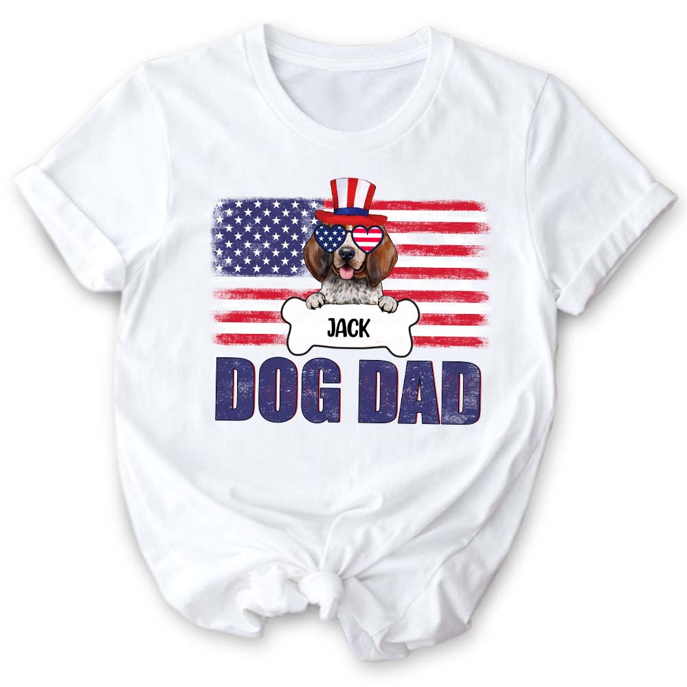 Personalized T-shirt for dog lovers - 4th of July - Dog Dad