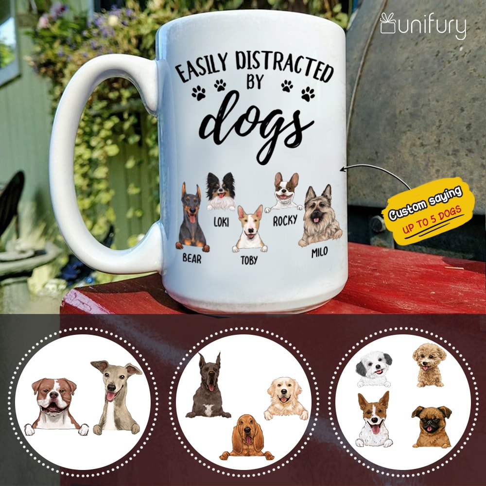 Easil distracted by dogs - 15oz mug
