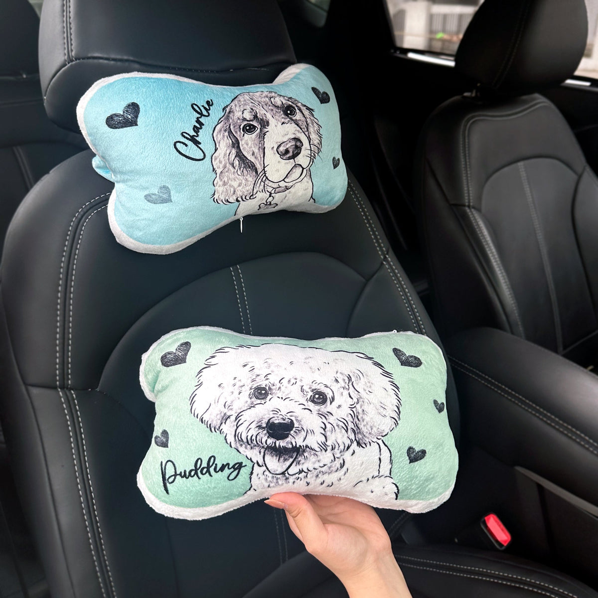 Pet Drawing Car Neck Pillow