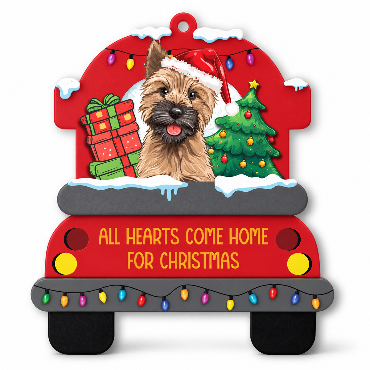 Cairn Terrier Christmas Ornament, Dog Lover Tree Decor Keepsake, Holiday Gift for Cairn Terrier Owners