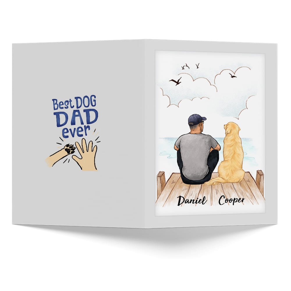 Personalized Dog Dad Folded Greeting Card - Best Dog Dad Ever - No One Knows Dog Dads Like I Do