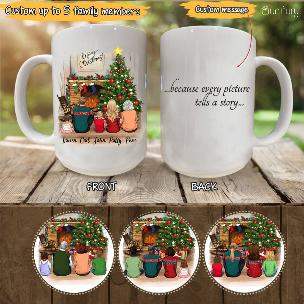 Personalized Whole Family Christmas Mug  - Custom Message