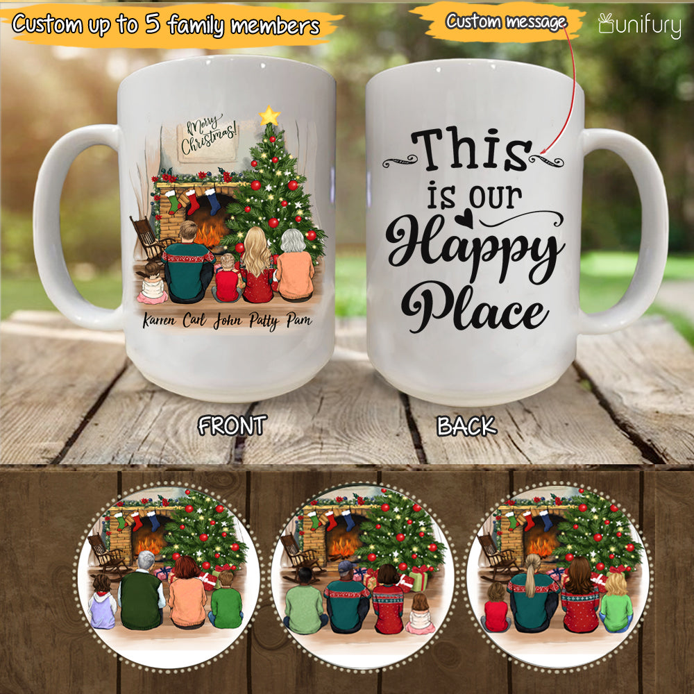 Personalized Whole Family Christmas Mug  - Custom Message