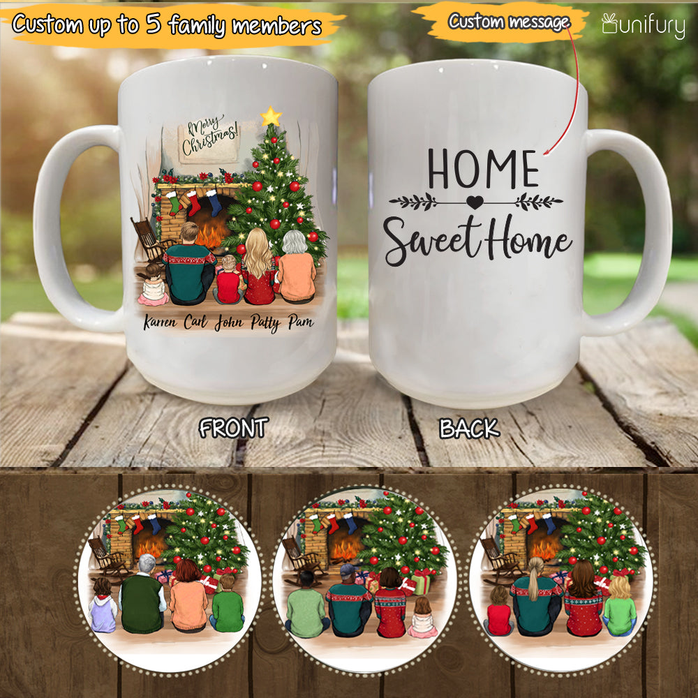 Personalized Whole Family Christmas Mug  - Custom Message