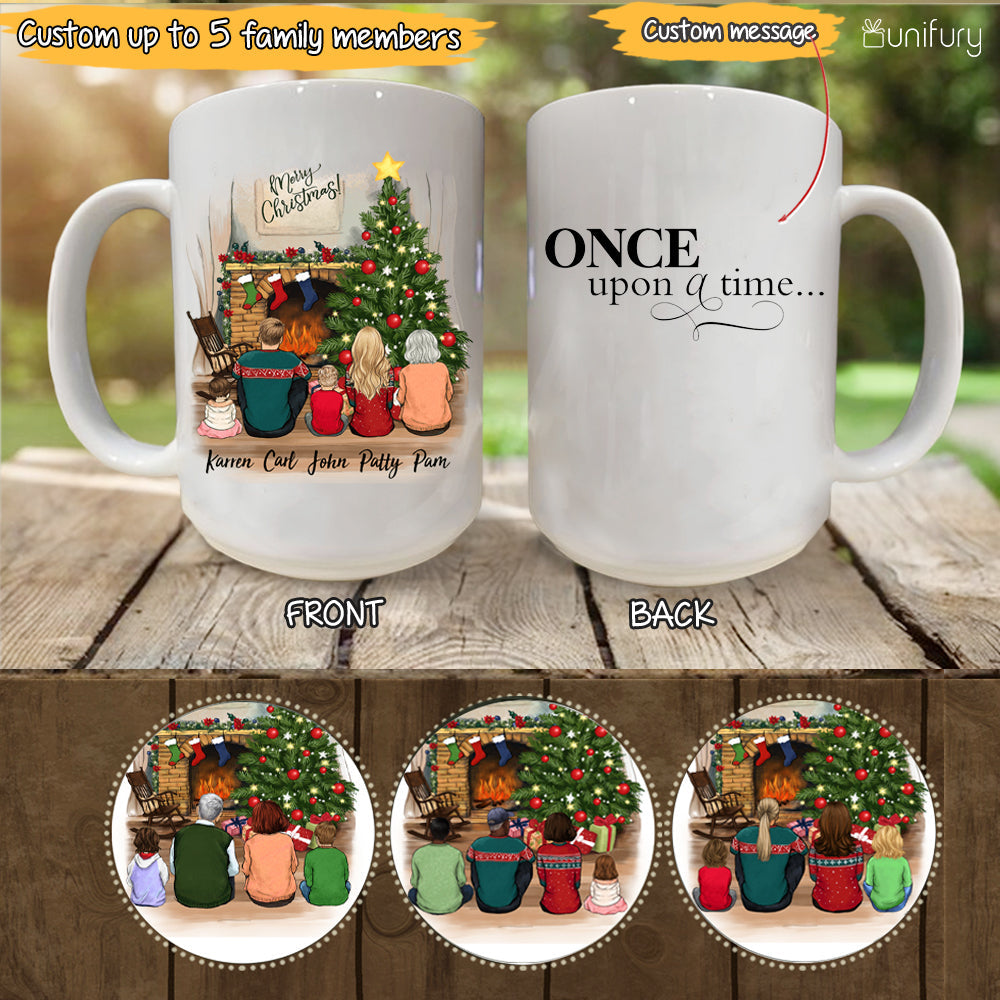 Personalized Whole Family Christmas Mug  - Custom Message