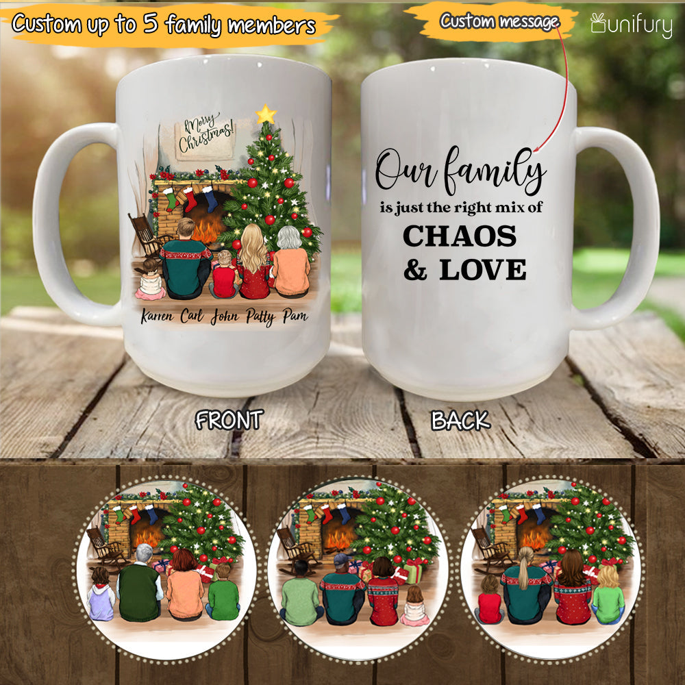 Personalized Whole Family Christmas Mug  - Custom Message