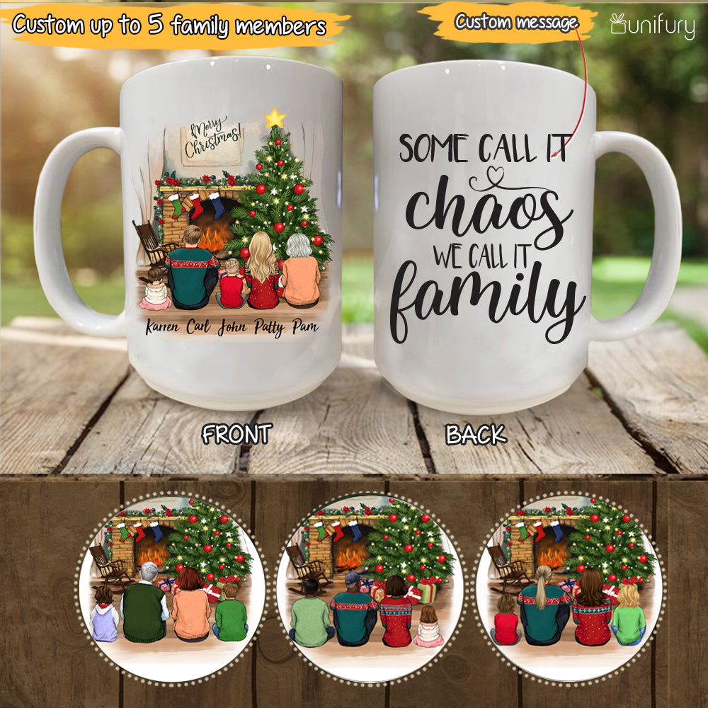 Personalized Whole Family Christmas Mug  - Custom Message