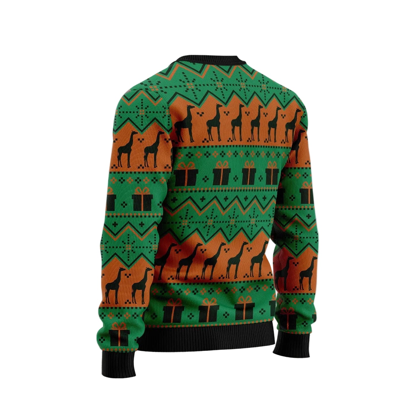 Giraffe Christmas Tree Ugly Christmas Sweater, Cute Animal Lover Holiday Party Outfit for Men and Women