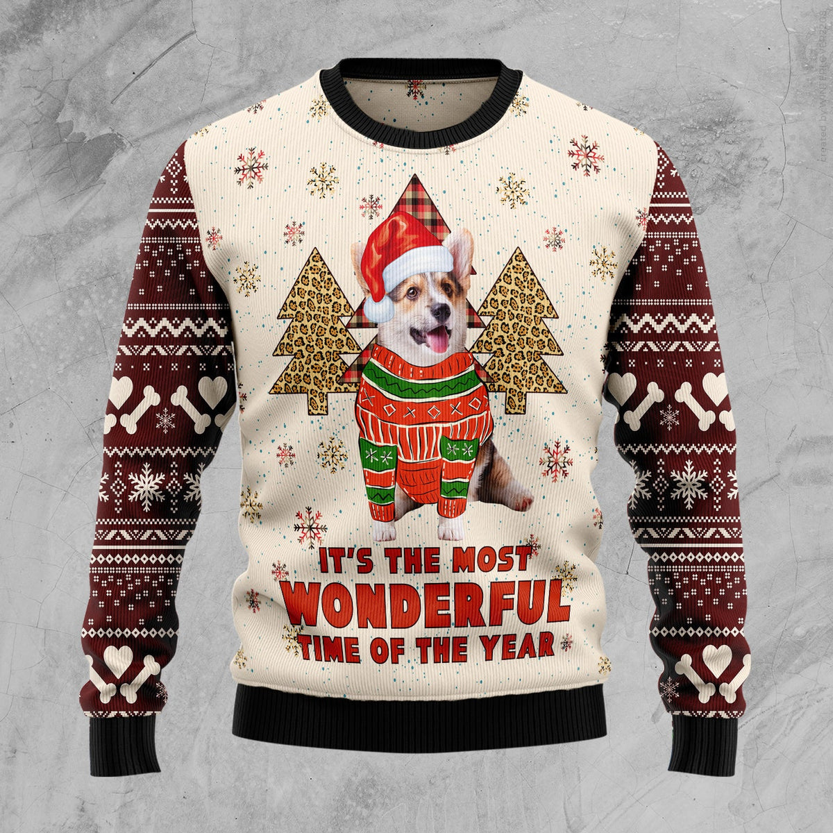 Corgi The Most Beautiful Time Ugly Christmas Sweater | Holiday Gift for Corgi Lovers | Men & Women Party Outfit