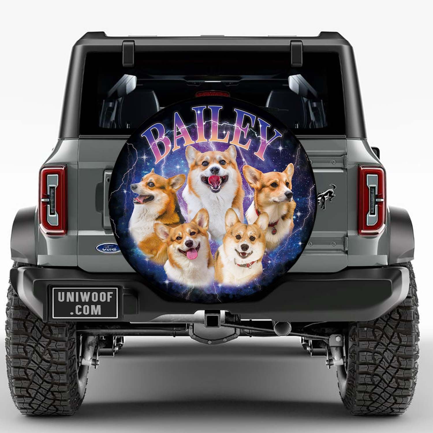 Custom Pet Photo Bootleg 90's Retro Spare Tire Cover