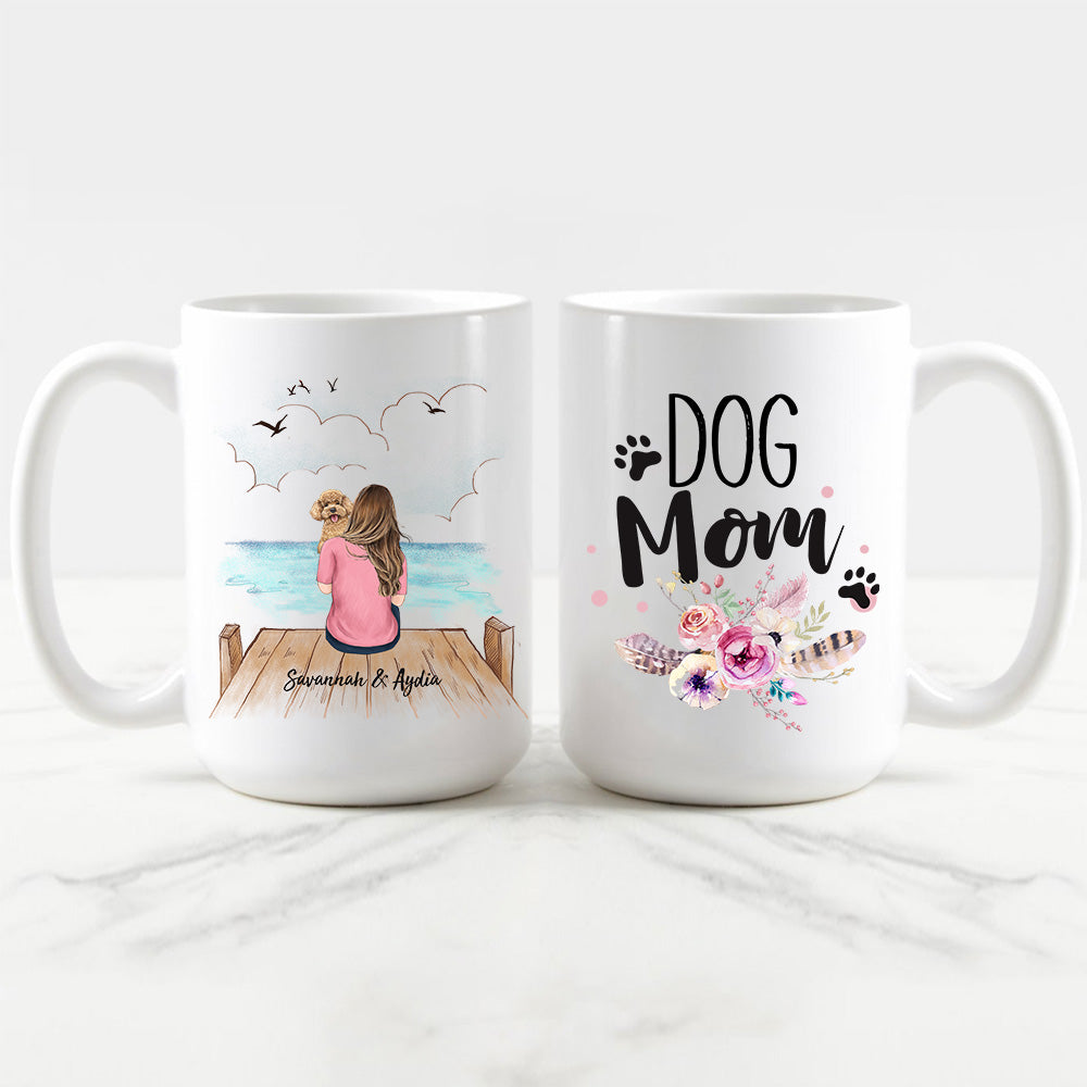 Personalized Coffee Mug Gifts For Dog Lovers - Dog Mom - Wooden Dock