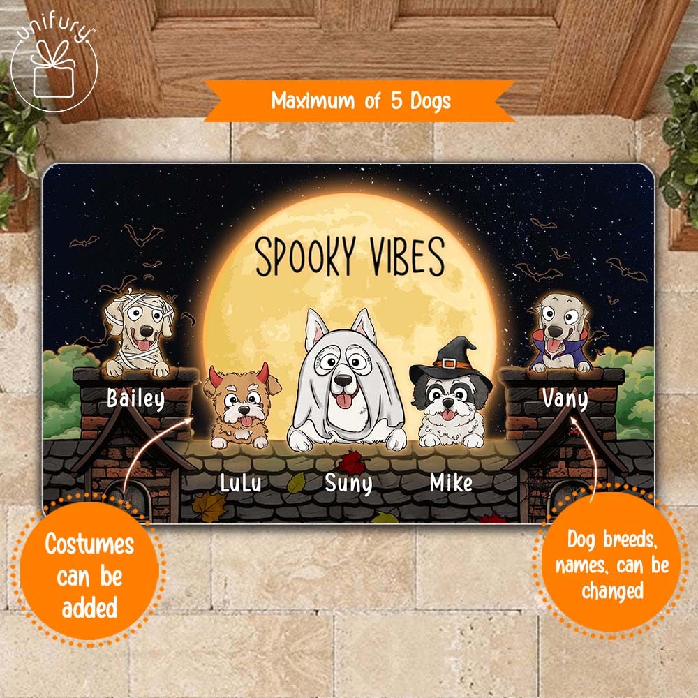 Personalized Halloween Costumes Doormat - Gifts For Dog Lovers