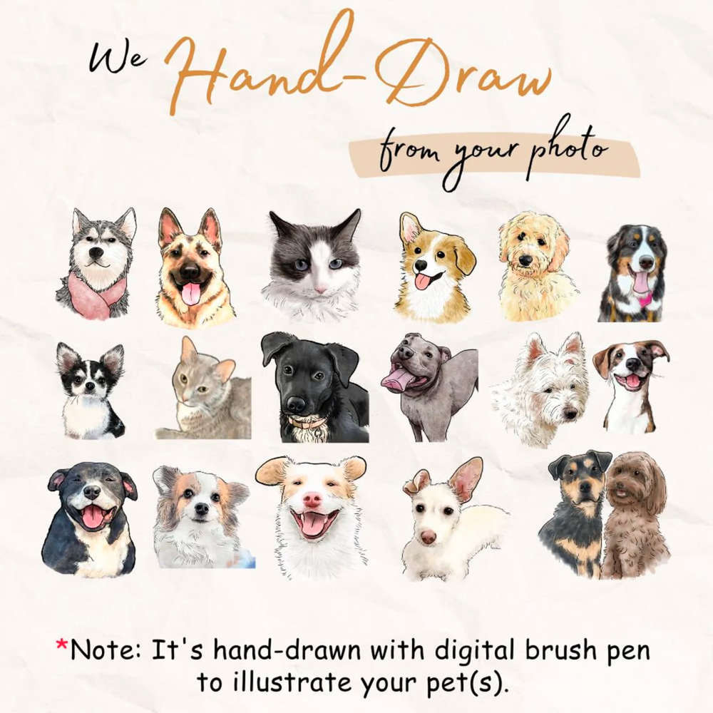 Watercolor Hand-drawing Photo Edge-to-Edge Mug For Dog Lovers