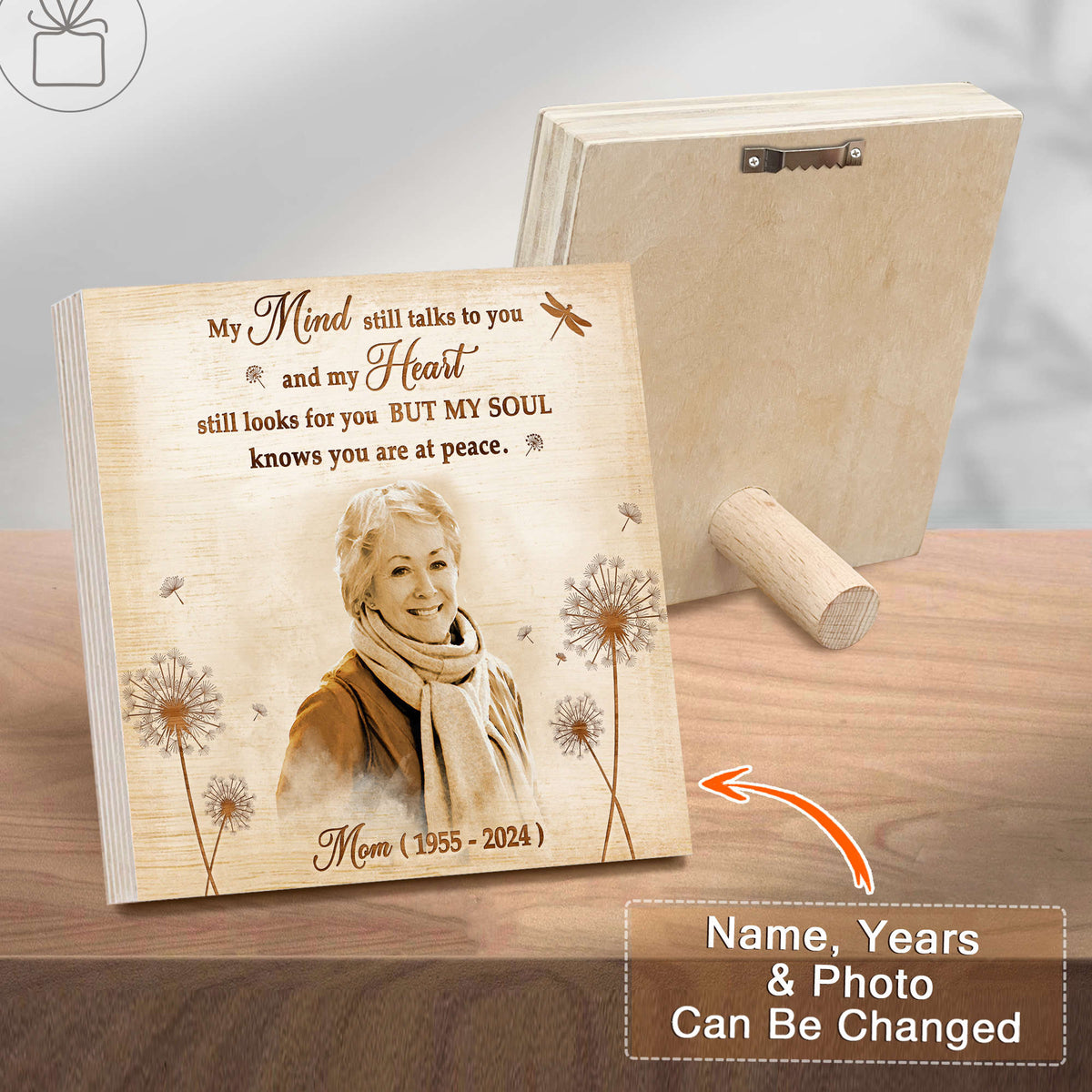 But My Soul Knows You Are At Peace Memorial Wooden Block