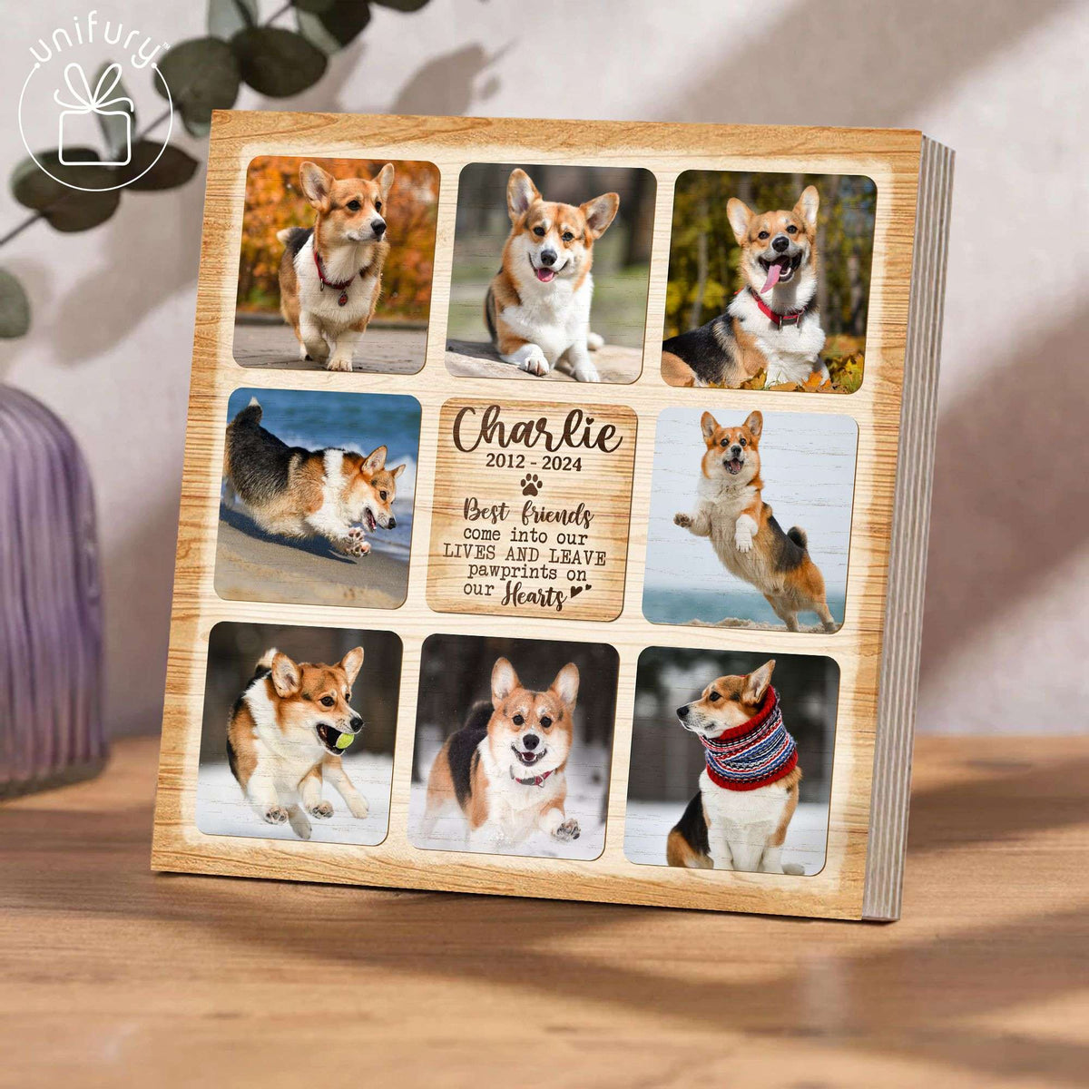 Custom Photo Forever In My Heart Memorial Wooden Block